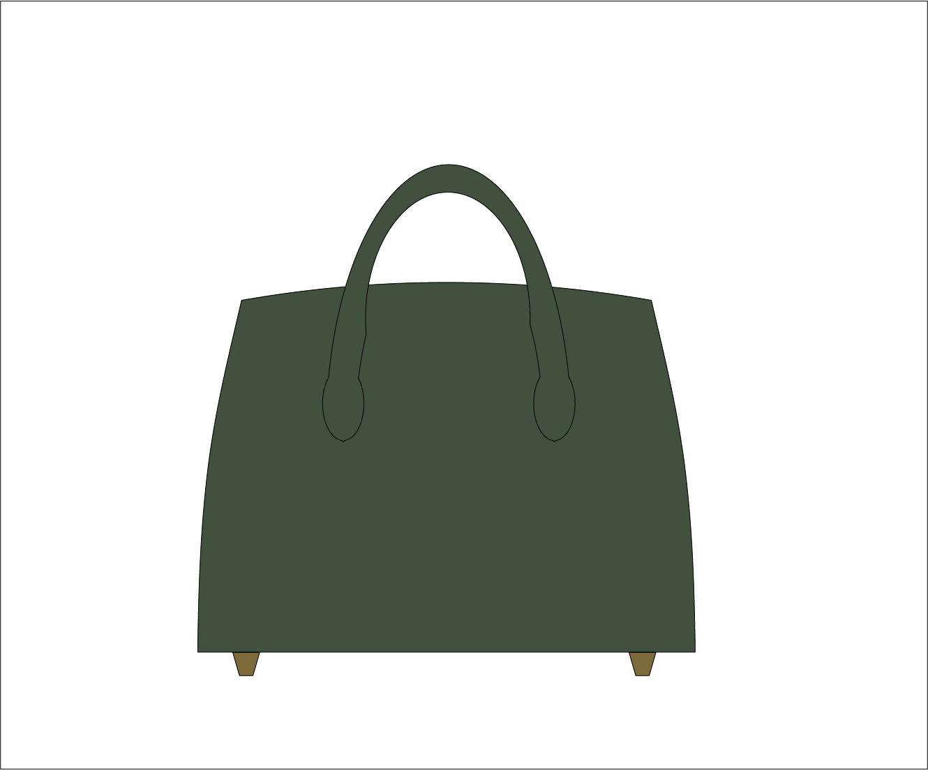 Illustration of Olive Green Riley Handbag